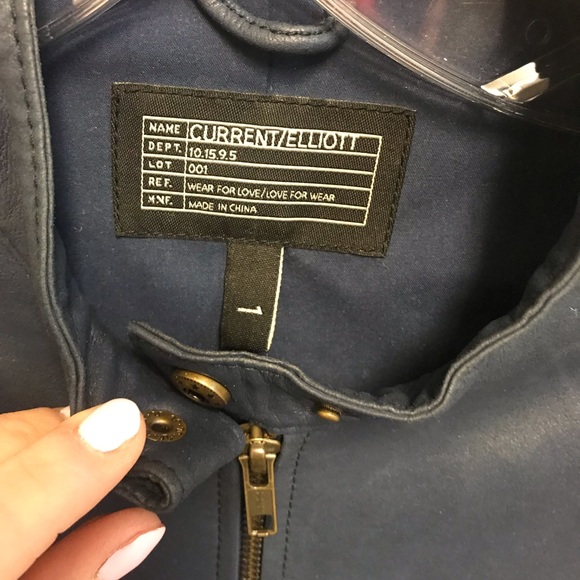 CURRENT/ELLIOTT Leather Jacket. SZ (1) - Picture 7 of 8
